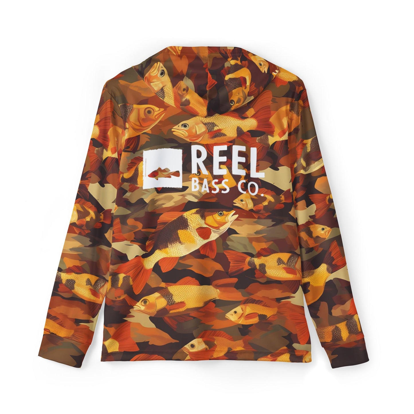 RBC. UV Hooded Fishing Jersey - Orange Bass Camo