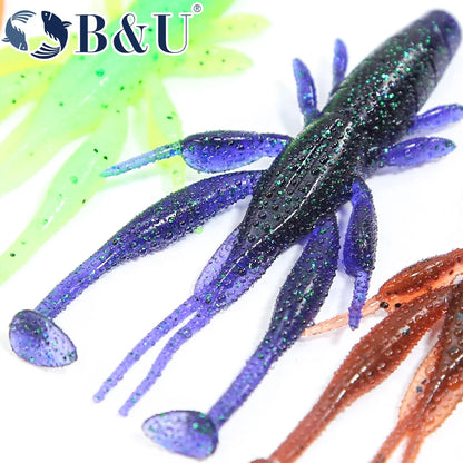 70Mm 2.7G Larva Soft Lure Craw Floating Freshwater Swimbaits Silicone Soft Bait Worm for Fishing