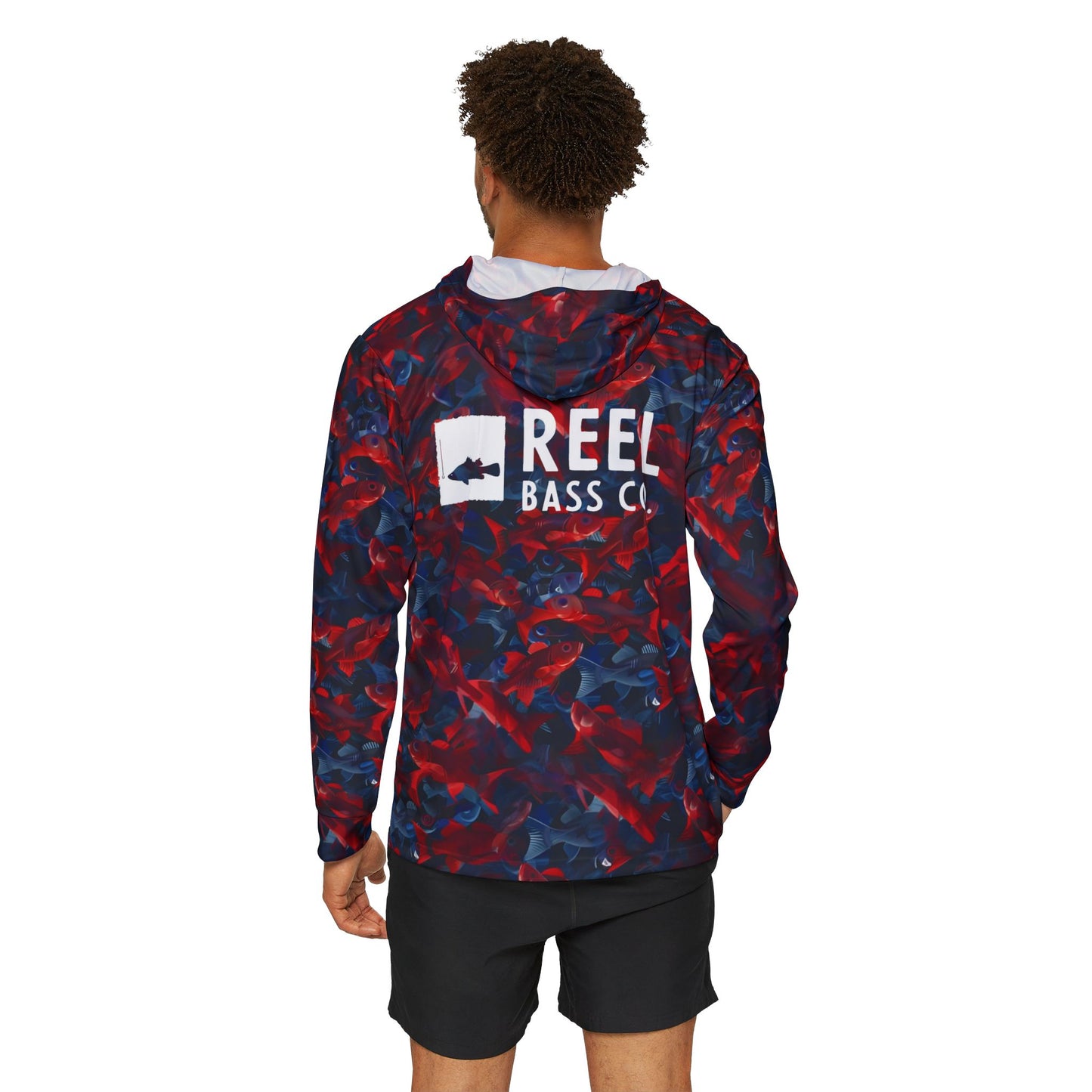 RBC. UV  Hooded Fishing Jersey - Red Bass Camo