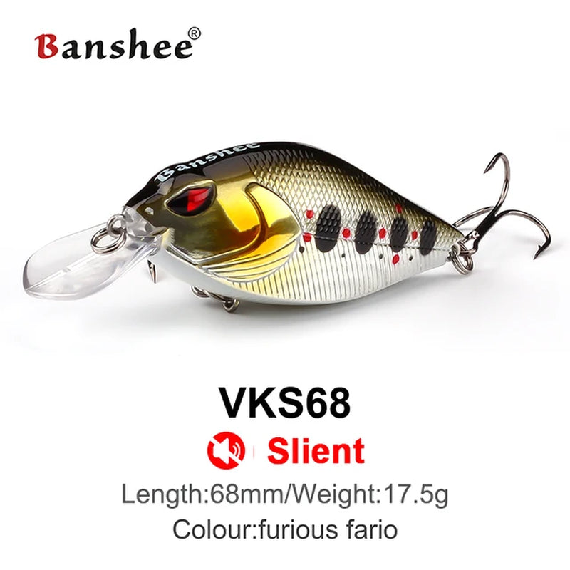 7Cm 15/17.5G Crankbaits Fishing Lure Hard Bait Crank Bass Wobbler Rattle Sound Wobbler for Pike Floating Artificial Bait