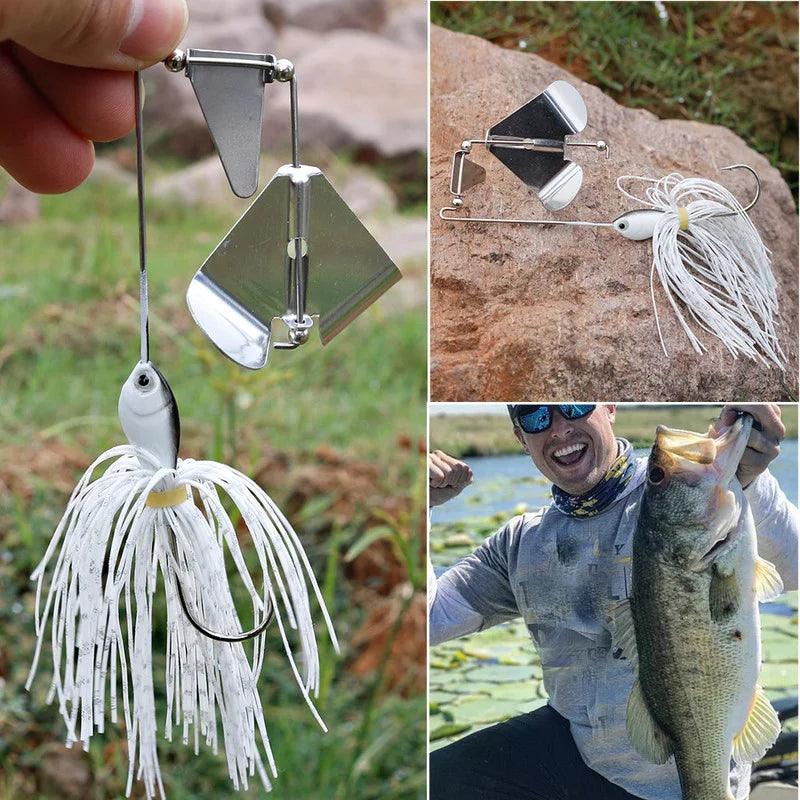 17G Buzzbait Fishing Lures Weedless Fishing Lure Wobbler Chatterbait Spinnerbait Jigs Lure for Bass Pike Fishing