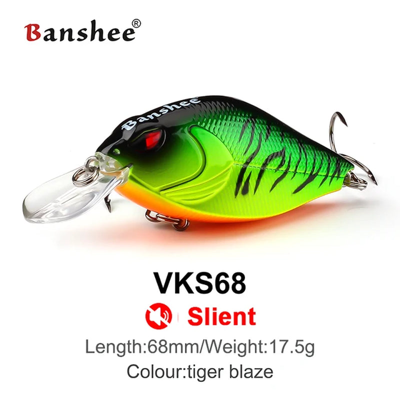 7Cm 15/17.5G Crankbaits Fishing Lure Hard Bait Crank Bass Wobbler Rattle Sound Wobbler for Pike Floating Artificial Bait