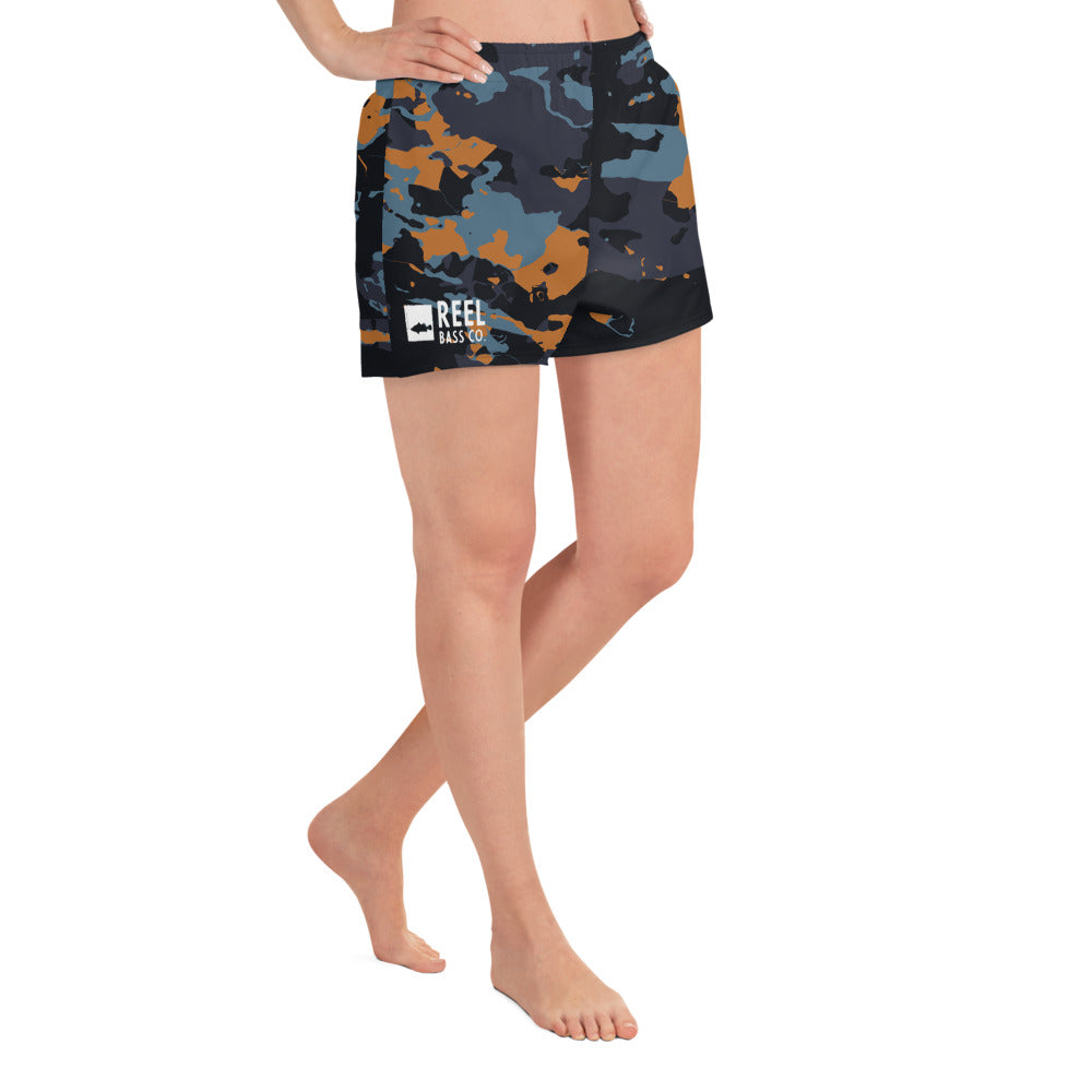 RBC. Women’s UV Fishing Shorts-Orange Camo