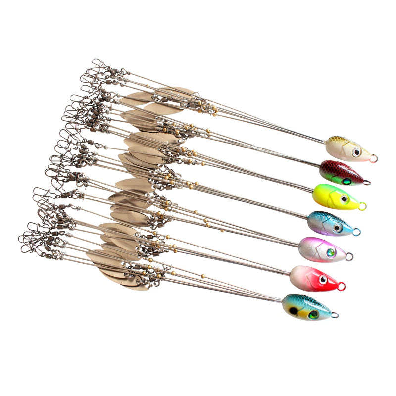 5 Arms Alabama Fishing Group Lure Sequins Spinner Bait Attack Fishing Group Umbrella Rig Head Ultralight Wicker Blade Multiway