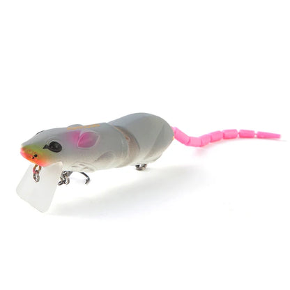 2 Segments Artificial Fishing Lure Plastic Mouse Lure 80Mm 15.5G Wobblers Crankbait Pike Bass Bionics Mouse Bait